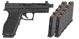 PSA Dagger Full Size - S 9mm SW2 RMR Pistol With Threaded Barrel & 10-17rd Mags, Black - Palmetto State Armory