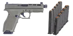 PSA Dagger Full Size - S 9mm Pistol with SW2 RMR, Threaded Barrel & 5 17rd & 5 27rd Mags, Sniper Green - Palmetto State Armory