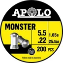 Hatsan USA Apolo Monster .22 Cal Airgun Rifle Pellet, 25.40 gr 200rds - Apolo