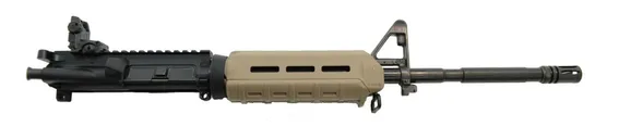 PSA 16" Nitride 1:7 M4 Carbine 5.56 NATO MOE AR-15 Upper Assembly, FDE - with BCG/CH & Rear Mbus - Palmetto State Armory