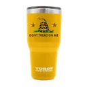 Yukon Outfitters 30 oz Freedom Tumbler - Gold w/ Don't Tread On Me - YO30GOLDSNAKE - Yukon Outfitters