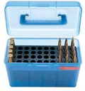 MTM Deluxe FlipTop Ammo Box 7MM-B-Blue-50rd-H50-R-Mag-24 - MTM Case-gard