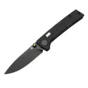 Glow Rhino Fermi Knife - Black Scales Green Thumbstud - Glow Rhino