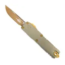 Sabre X Microtech UTX-85 S/E Gen IV OTF Drop Point Knife, Moss Green/Burnt Bronze - 12314-1 UBMG-PSA - Microtech Knives