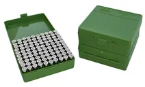 MTM Case Guard FlipTop Ammo Box 380ACP/9mm-Green-100rd-P-100-9-10 - MTM Case-gard