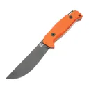 Glow Rhino Bohr Fixed Blade Knife - Blaze Orange Handle Green Tritium - Glow Rhino