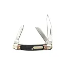 Old Timer Junior Folding Knife Clip Point/Pen/Sheepsfoot, Brown - Old Timer