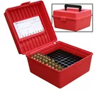 MTM FlipTop Ammo Box 22-250 to 375H-Red-100rd-R-100-30 - MTM Case-gard