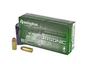 Remington Subsonic 230 gr Flat Nose Enclosed Base .45 ACP Ammo, 50/box - S45AP4 - Remington