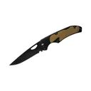 American Buffalo Knife & Tool AB Elite Mark II Lockback Folding Knife Drop Point, Tan - Rock Ridge Outdoors