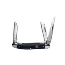 American Buffalo Knife & Tool Cattleman Stockman Cowhand Folding 3 Blade Knife, Black / Blue - RHCC0001GBL - Rock Ridge Outdoors
