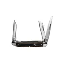 American Buffalo Knife & Tool Cattleman Stockman Cowhand Folding 3 Blade Knife, Black / Brown - CC0001GBN - Rock Ridge Outdoors