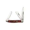 American Buffalo Knife & Tool Roper Stockman Chaparral Folding Knife Clip Point/Spey, Brown - Rock Ridge Outdoors