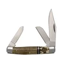 American Buffalo Knife & Tool Roper Stockman Laredo Genuine Folding Knife Clip Point/Spey - Rock Ridge Outdoors