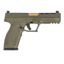 PSA 5.7 Rock Complete RK1 Optics Ready Pistol With non threaded Gold TiN Barrel, One Mag, Sniper Green - Palmetto State Armory