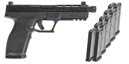 PSA 5.7 Rock Complete RK1 Optics Ready Pistol With Threaded Barrel, Black  With 10 Magazines - Palmetto State Armory