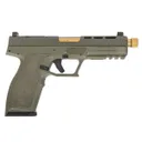 PSA 5.7 Rock Complete RK1 Optics Ready Pistol W/ Gold Barrel, Sniper Green - Palmetto State Armory