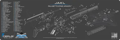 PSA JAKL Rifle Cleaning Mat, 12" x 36" - Palmetto State Armory