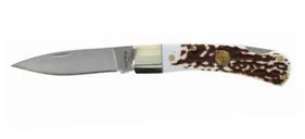 Uncle Henry Lockback Folding Drop Point Knife, Staglon - 1259495 - Uncle Henry