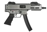 Panzer Han9 6.5" 9mm 30rd Pistol, Grey MP5 Compatible w/ Flip-Up Sights - PAHAN9PCCTG - Panzer Arms