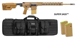 PSA Sabre-10A2 "Super Sass" Billet 20" .308 5R FDE Rifle w/ 15"Sabre Lock up rail, B5 CPS Stock, 3 Mags, & Black Bag - Palmetto State Armory