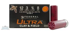 Federal 12ga 2.75" 3DE 1-1/8oz  #8  Ultra Clay & Field Target Shotsehell Ammunition 25rds - UC12SI 8 - Federal Premium