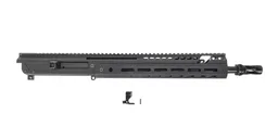 PSA JAKL 14.5" Rifle length Upper Assembly 5.56 NATO 1:7 Nitride w/Knurled CH, BCG HUXWRX Flash Hider, Black - Palmetto State Armory