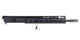 PSA JAKL 14.5" Rifle Length Upper 5.56 1:7 Nitride,Knurled CH, BCG, 3 Prong, B&T, 1/2"-28, Black - Palmetto State Armory