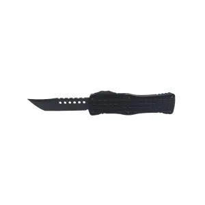 Microtech 919-1DLCTFRSH Hera Hellhound Frag Shadow, Black Handle & DLC Blade OTF Automatic Knife