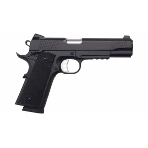 Tisas 1911 Duty B9R 9mm 5 9+1 Black Cerakote W/ Rail Pistol