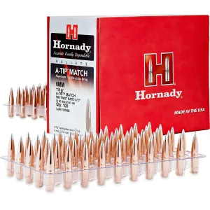 Hornady 245312   6mm .243 110gr A-Tip Match 500 Per Box/6 Case
