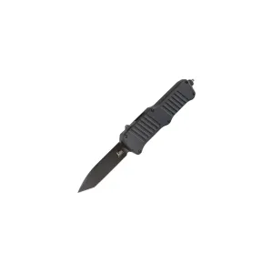 HK Mini Incursion OTF Automatic: 2.95 Tanto Blade - Black PVD Finish, Matte Black Aluminum Frame