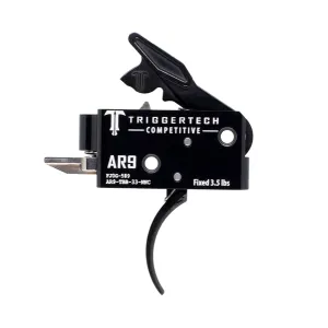 TriggerTech AR-9 Competitive, Short Two Stage, Curved Black, Trigger