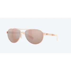 Costa Fernandina Polarized Sunglasses in Copper Silver Mirror