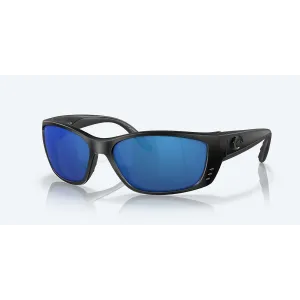 Costa Fisch Blackout Frame Blue Mirror Polarized Sunglasses