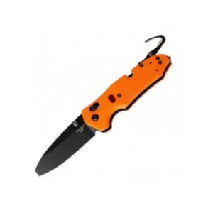 Trauma First Response Tool 3.38 black Cerakote finish blunt tip Bohler N690 stainless blade Orange G10