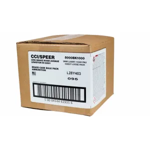 CCI/Speer Brass Case Loose Bulk Pack 9mm, 115gr FMJ, 1000rd Case