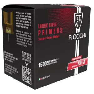FIOCCHI STANDARD LARGE RIFLE PRIMERS ( 1500 PER CARTON )