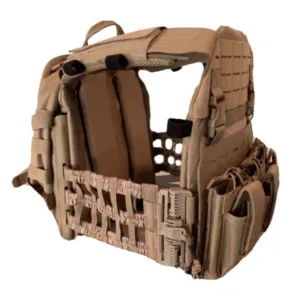 GUARD DOG BODY ARMOR CERBERUS PLATE CARRIER FDE ADJUSTABLE WITH MULTIPLE POUCHES