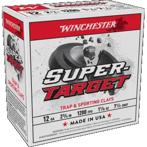 Winchester TRGT12M7 Super Target 12 GA 2.75 1-1/8 oz #7.5 25 rd Box