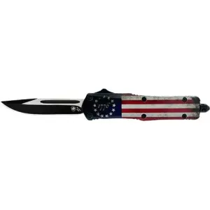 TEMPLAR KNIFE LARGE OTF BETSY ROSS FLAG 3.5 BLACK DROP PNT