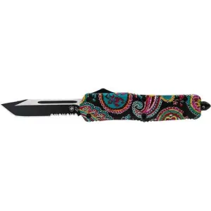 TEMPLAR KNIFE LARGE OTF QUILT 3.5 BLACK TANTO SERRATED