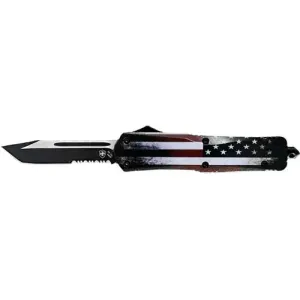 TEMPLAR KNIFE LARGE OTF FULL US 3.5 BLACK TANTO SERRATED
