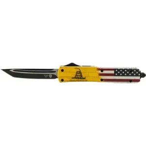 TEMPLAR KNIFE SLIM OTF DON'T TREAD ON ME 3.5 BLACK TANTO