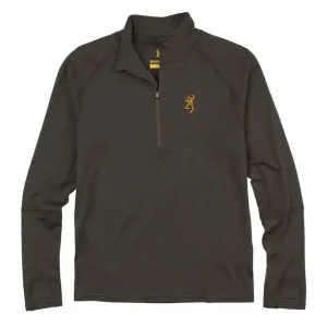 SHT MERINO 1/4 ZIP MAJOR BROWN XL