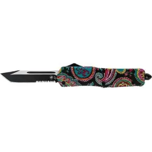 TEMPLAR KNIFE SMALL OTF QUILT 3.5 BLACK TANTO SERRATED
