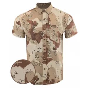 Warrior Co. Button Down Camo Shirt - Chocolate Chip - XL