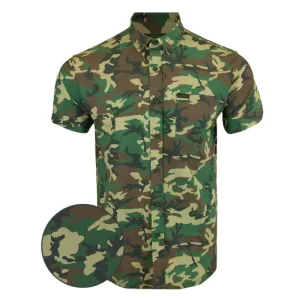 Warrior Co. Button Down Camo Shirt - M81Woodland - 2XL