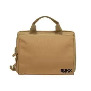 ATI DOUBLE PISTOL CASE TAN RUKX GEAR