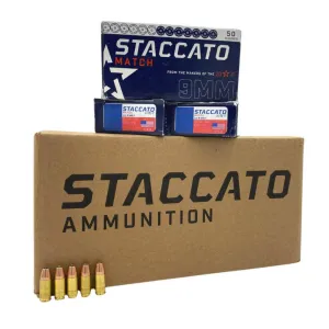 Staccato 9mm Match 136gr OTM Subsonic Ammunition, 1000rd CASE